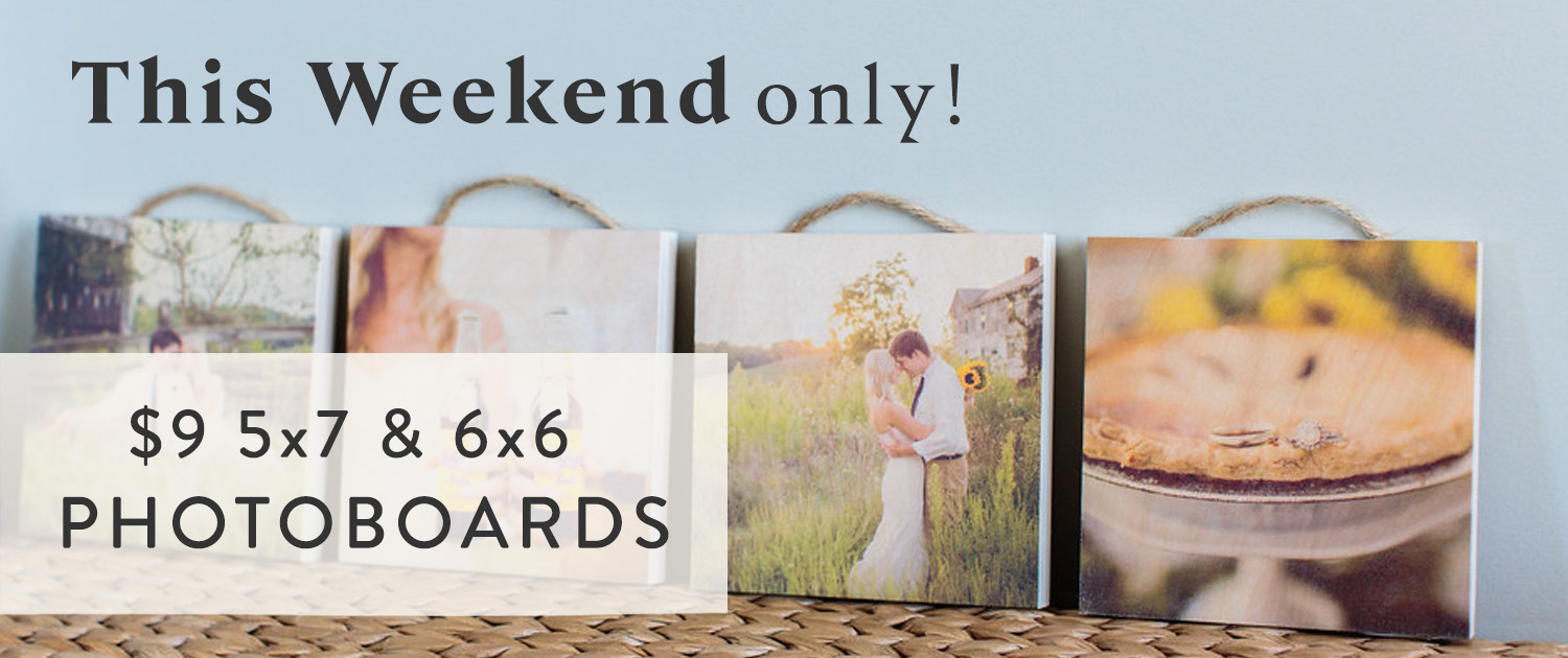 $9 5x7 and 6x6 PhotoBoards