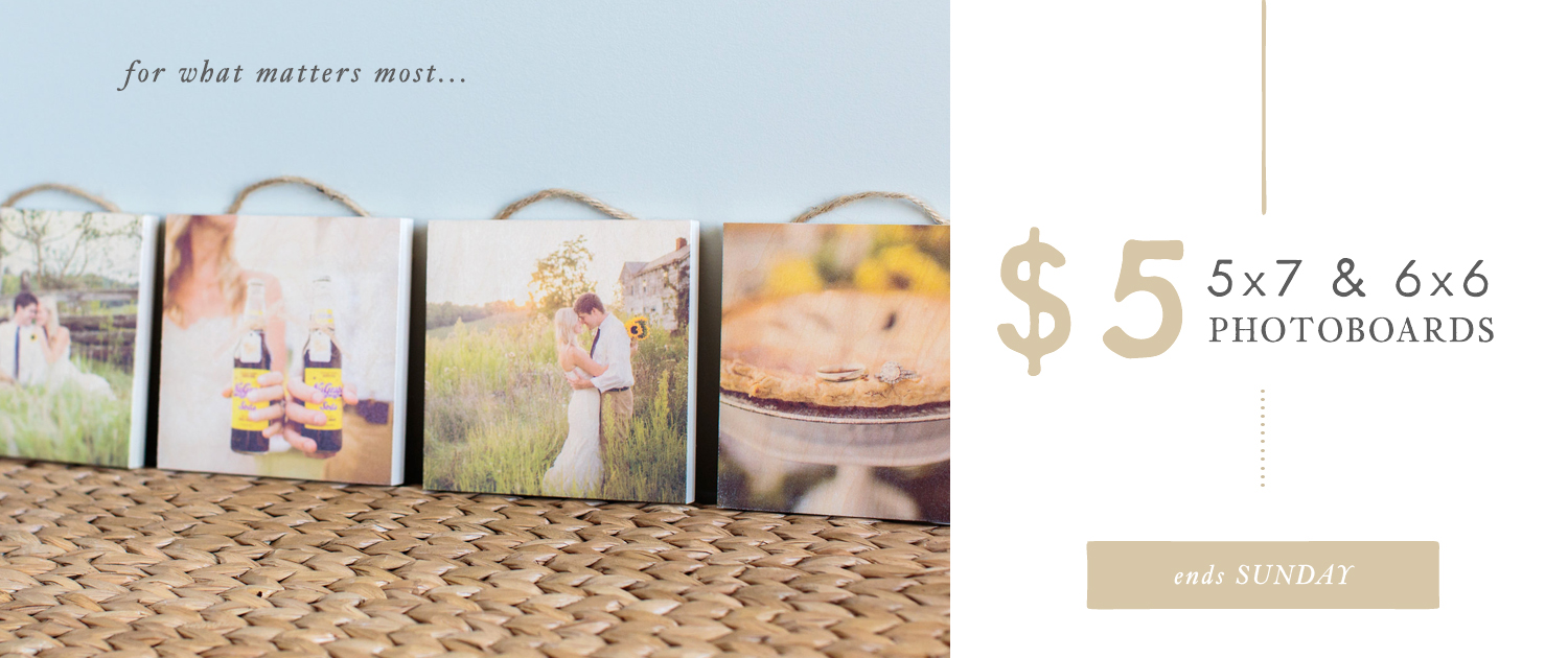 $5 5x7 and 6x6 PhotoBoards
