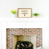 16×24 framed wood sign mantel