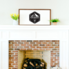 20×40 Framed Pearlboard Sign Mantel