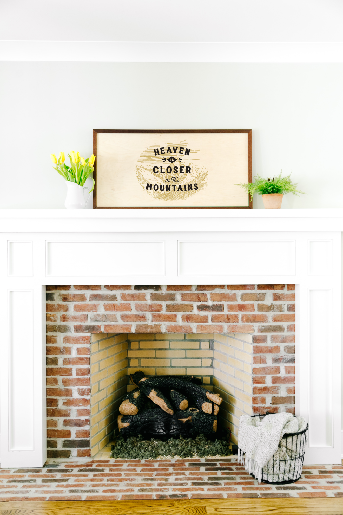 20×40 Framed Wood Sign Mantel
