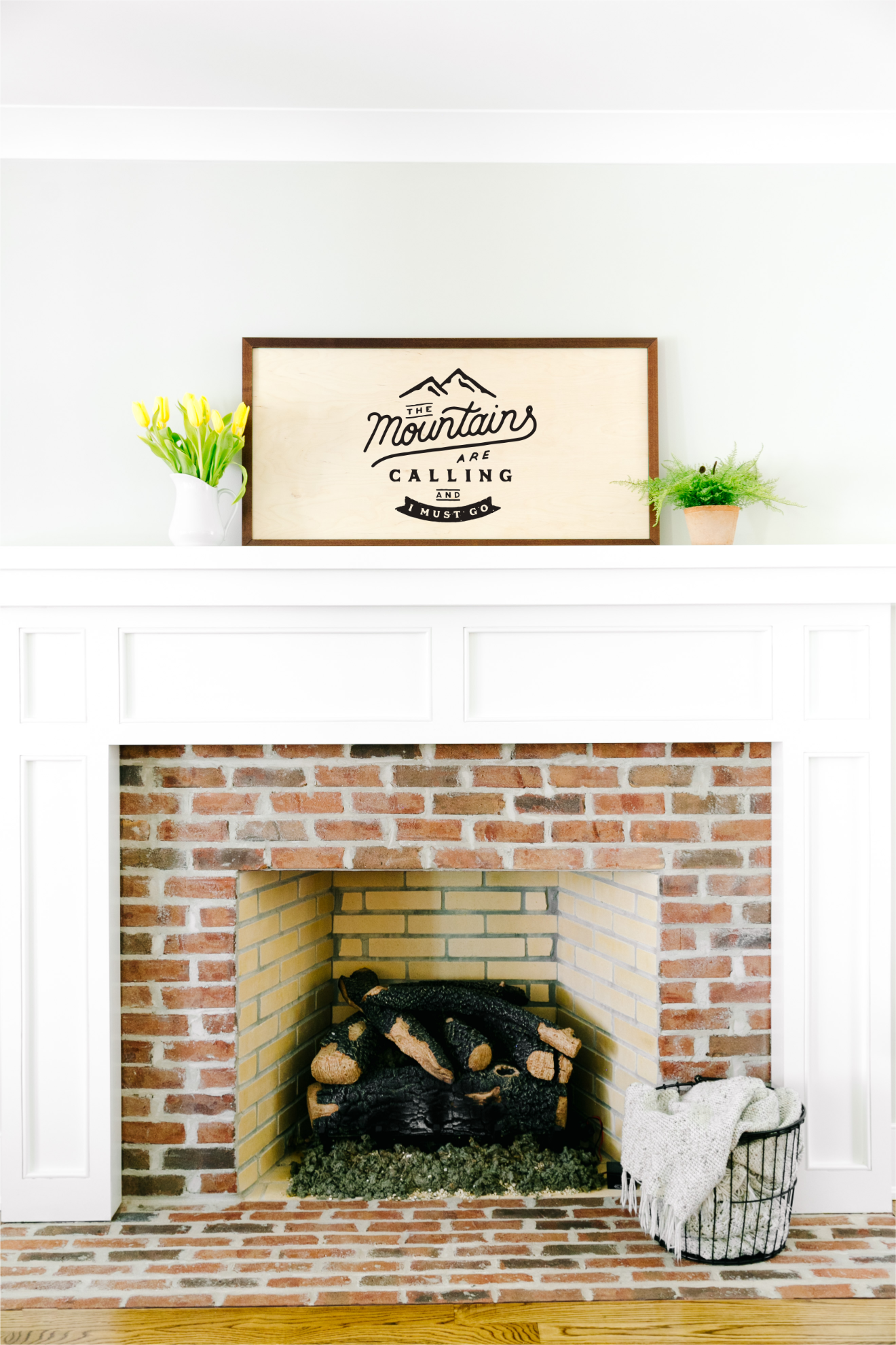 20×40 Framed Wood Sign Mantel