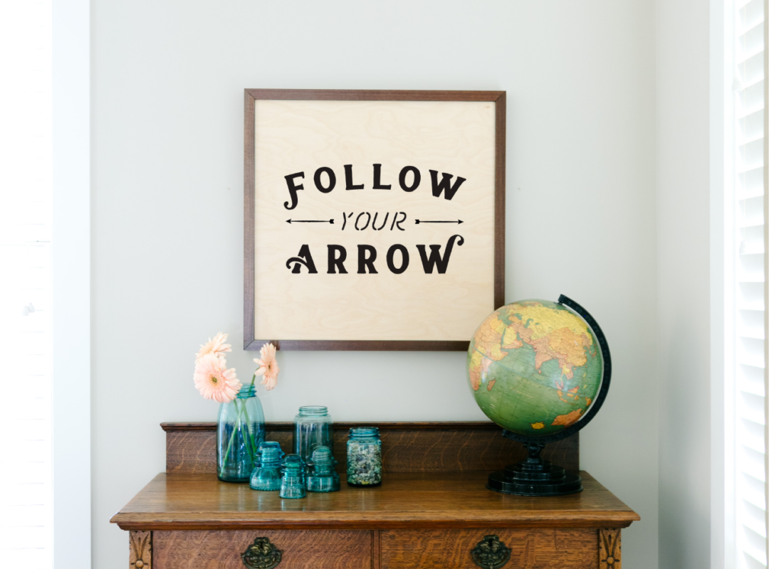 24×24 Framed Wood Sign Desk