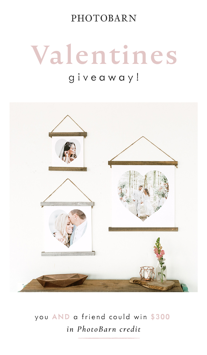 Valentines Giveaway! You AND a friend could win $300 in PhotoBarn credit